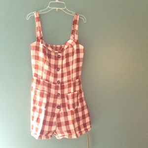 Coconut Jumpsuit in brown plaid